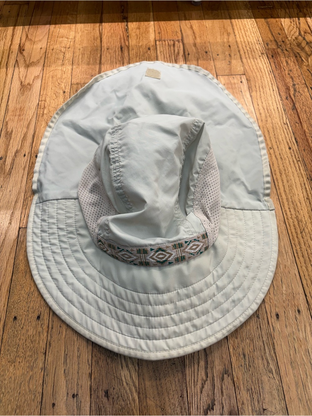 Sun Hat with Patterned Band